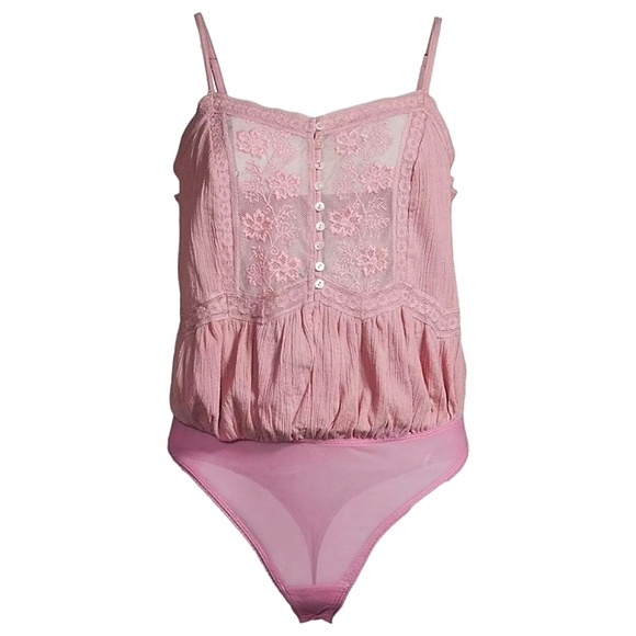 NEW Free People Still The One Thong Lace Bodysuit Mauve XS Free People Intimates - Picture 6 of 16